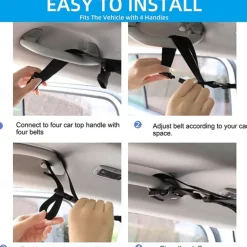 SUV Car Ceiling Storage Net Pocket Double-Layer Mesh Car Roof Bag Interior Cargo Net Breathable Mesh Bag Auto Stowing Tidying Travel Long Trip Camping Interior Accessories