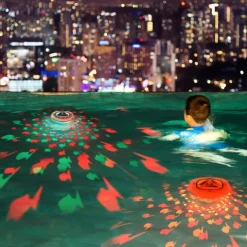 Swimming Floating Pool Light, Submersible LED Pool Light Ocean Fish Pattern Battery Powered RGB Color Changing Underwater Pool Light Pond Hot Tub Landscape Decor for Children's Birthday Gifts 1/2PCS