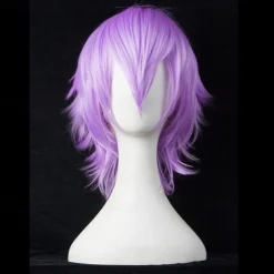 Synthetic Short Wigs For Women White Purple Blue Blonde Yellow Black Red Cosplay Wig Female High Temperature Fiber Halloween Wigs