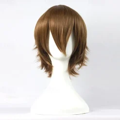 Synthetic Short Wigs For Women White Purple Blue Blonde Yellow Black Red Cosplay Wig Female High Temperature Fiber Halloween Wigs