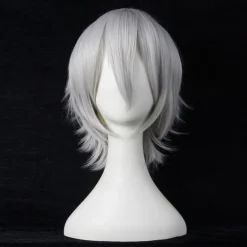 Synthetic Short Wigs For Women White Purple Blue Blonde Yellow Black Red Cosplay Wig Female High Temperature Fiber Halloween Wigs