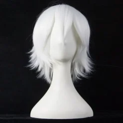 Synthetic Short Wigs For Women White Purple Blue Blonde Yellow Black Red Cosplay Wig Female High Temperature Fiber Halloween Wigs