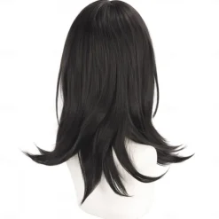 Synthetic Wig 八幡海铃 Micro Locs Natural Straight Layered Haircut Neat Bang Machine Made Wig 20 inch 6 inch A1 Synthetic Hair Women's Soft Classic Comfortable Black