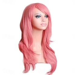 Synthetic Wig Body Wave Asymmetrical Wig Long Light Blonde Watermelon Red Brown Pink Green Synthetic Hair 27 inch Women's Red Brown Halloween Wigs