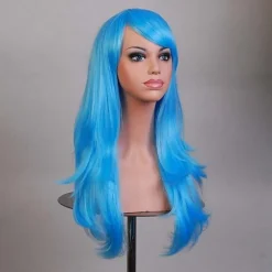 Synthetic Wig Body Wave Asymmetrical Wig Long Light Blonde Watermelon Red Brown Pink Green Synthetic Hair 27 inch Women's Red Brown Halloween Wigs