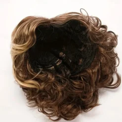 Synthetic Wig Curly Neat Bang Wig Blonde Short Blonde Synthetic Hair Women's Soft Natural Adjustable Blonde