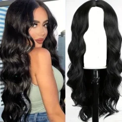 Synthetic Wig Curly Neat Bang Wig Long Wine Red Black A1 Blonde Synthetic Hair Women's Fashionable Design Cute Cosplay Blue Purple Green Halloween Wigs