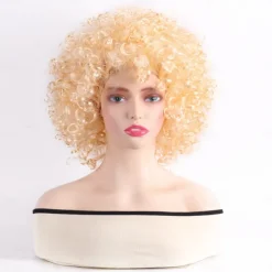 Synthetic Wig Curly With Bangs Machine Made Wig Short White Yellow Red Blue Orange Synthetic Hair Women's Pink Red Blue