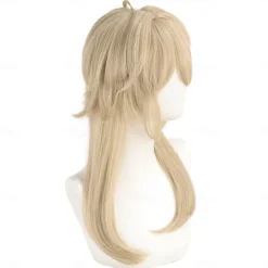 Synthetic Wig Lu Chen Micro Locs Natural Straight Middle Part Layered Haircut Machine Made Wig 24 inch A1 Synthetic Hair Women's Middle Part Classic Comfortable Blonde