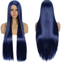Synthetic Wig Straight Middle Part Machine Made Wig Long A1 A2 A3 A4 A5 Synthetic Hair Women's Cosplay Soft Party Blonde Pink Red Halloween Wigs