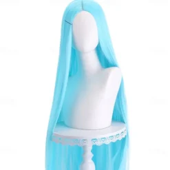 Synthetic Wig Straight Middle Part Machine Made Wig Long A1 A2 A3 A4 A5 Synthetic Hair Women's Cosplay Soft Party Pink Red Black Halloween Wigs