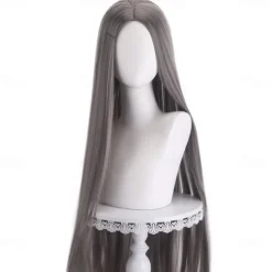 Synthetic Wig Straight Middle Part Machine Made Wig Long A1 A2 A3 A4 A5 Synthetic Hair Women's Cosplay Soft Party Pink Red Black Halloween Wigs