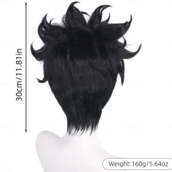 Synthetic Wig Takashi Shimura Loose Curl Micro Locs Asymmetrical Neat Bang Machine Made Wig 12 inch A1 Synthetic Hair Women's Fashionable Design Classic Comfortable Black