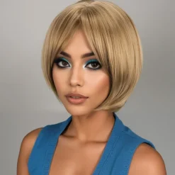 Synthetic Wig Wavy kinky Straight Asymmetrical Deep Parting Machine Made Wig 12 inch A1 Synthetic Hair Women's Classic Comfortable Color Gradient Multi-color