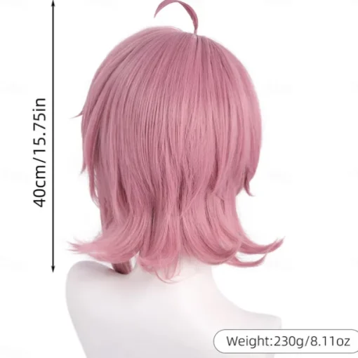 Synthetic Wig White bird Aero Straight Deep Wave Asymmetrical Deep Parting Machine Made Wig 16 inch A1 Synthetic Hair Women's Fashionable Design Classic Comfortable Pink