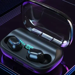 T11 TWS Wireless Earbuds In-Ear Bluetooth 5.0 Headphones – Low Latency Sports Gaming Earphones with Mic, LED Display, Charging Case