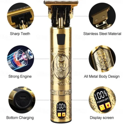 T9 USB Electric Hair Cutting Machine Professional Man Shaver Trimmer New Rechargeable Beard Trimmer Barber Hair Cutting Tools