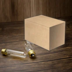 T10 Vintage Edison Light Bulb 40 Watt Dimmable Antique Tubular Old Fashioned Incandescent Bulb Warm White E26/E27 Base Amber Glass Lamp for Home Light Fixtures Decorative AC220V AC110V