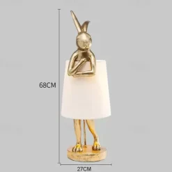 Table Lamp Bunny Table Lamps Gold Rabbit Table Lamp for Bedroom,Bunny Children's Bedside Gift Table Lamp Small Bunny Light 110-240V