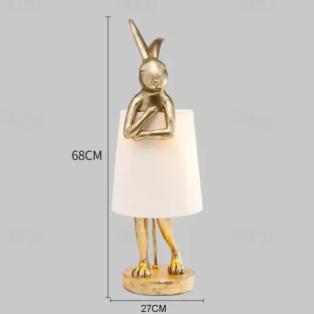 Table Lamp Bunny Table Lamps Gold Rabbit Table Lamp for Bedroom,Bunny Children's Bedside Gift Table Lamp Small Bunny Light 110-240V