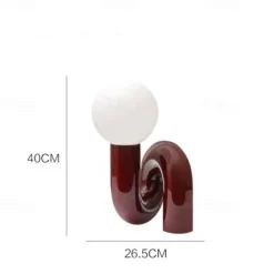 Table Lamp, Modern Simple Creative Glass Ball Bedroom Children's Room Designer Model Room Iron Soft-Fitting Model Room Resin Lamp