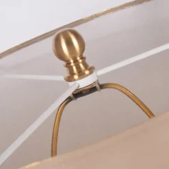 Table Lamps Metal Base Bedside Table Lamp Fabric Shade Nightstand Lamps Suitable for Living Room,Bedroom and Office