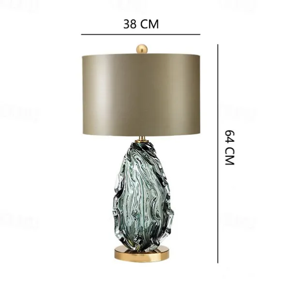 Table Lamps Metal Base Bedside Table Lamp Fabric Shade Nightstand Lamps Suitable for Living Room,Bedroom and Office