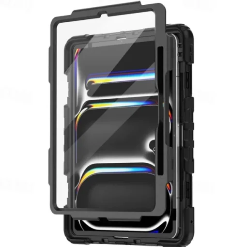 Tablet Case Cover For Apple iPad Air 11"(2024) iPad Air 13"(2024) iPad Pro 11"(2024) iPad Pro 13"(2024) Portable Handle Pencil Holder Armor PC Silicone