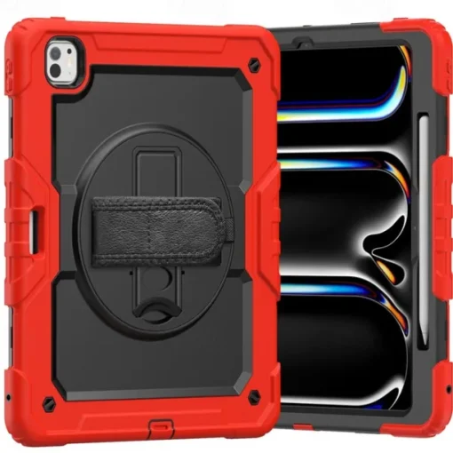 Tablet Case Cover For Apple iPad Air 11"(2024) iPad Air 13"(2024) iPad Pro 11"(2024) iPad Pro 13"(2024) Portable Handle Pencil Holder Armor PC Silicone