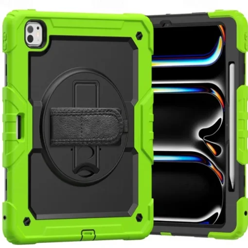 Tablet Case Cover For Apple iPad Air 11"(2024) iPad Air 13"(2024) iPad Pro 11"(2024) iPad Pro 13"(2024) Portable Handle Pencil Holder Armor PC Silicone