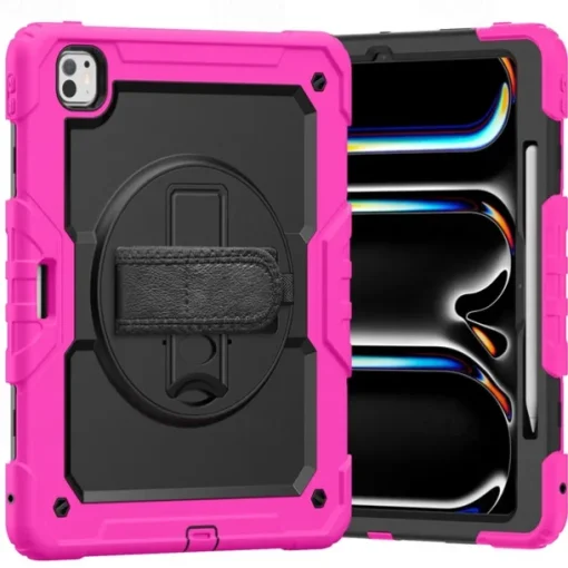 Tablet Case Cover For Apple iPad Air 11"(2024) iPad Air 13"(2024) iPad Pro 11"(2024) iPad Pro 13"(2024) Portable Handle Pencil Holder Armor PC Silicone