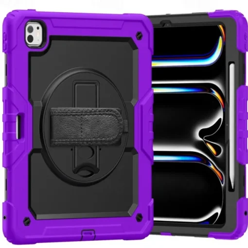 Tablet Case Cover For Apple iPad Air 11"(2024) iPad Air 13"(2024) iPad Pro 11"(2024) iPad Pro 13"(2024) Portable Handle Pencil Holder Armor PC Silicone