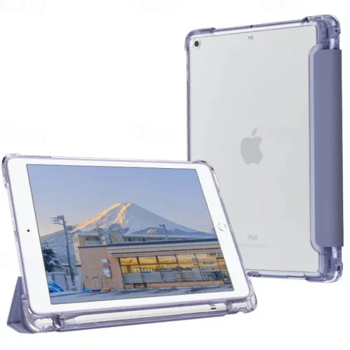 Tablet Case Cover For Apple iPad Air 5th 4th 10.9" ipad 9th 8th 7th Generation 10.2 inch iPad Pro 3rd 11'' iPad Pro 2nd 11'' iPad Pro 1st 11'' 2022 2021 2020 2019 2018 Portable Pencil Holder Trifold
