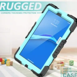 Tablet Case Cover For Lenovo Tab M10 M8 HD FHD Plus 3rd 2nd Gen TB-328 TB-X306/X606 TB-8505/8506/8705 Handle with Stand 360° Rotation Solid Colored TPU