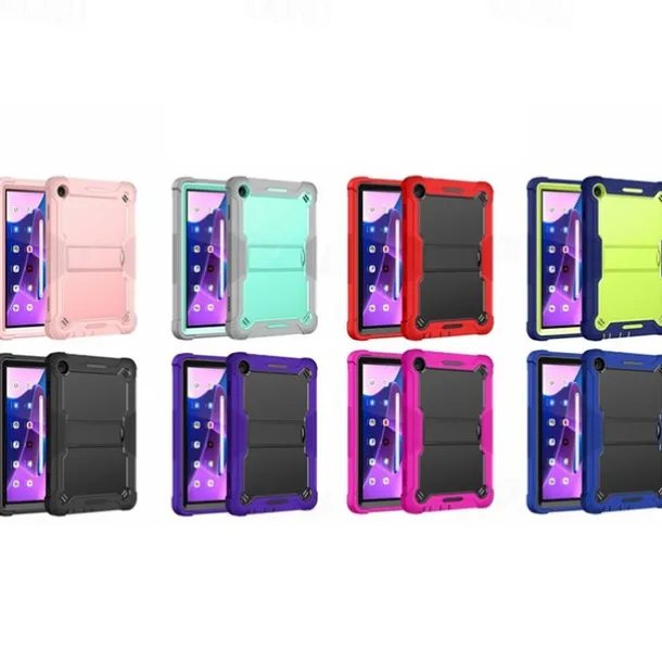 Tablet Case Cover For Lenovo M10 Plus 3rd Gen 10.6" TB-125/128 M10 FHD Plus 2nd Gen 10.3" TB-X606 M10 HD 2nd Gen 10.1" TB-X306 M10 3rd Gen TB-328 Armor Defender Rugged Protective with Adjustable