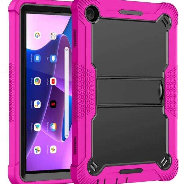 Tablet Case Cover For Lenovo M10 Plus 3rd Gen 10.6" TB-125/128 M10 FHD Plus 2nd Gen 10.3" TB-X606 M10 HD 2nd Gen 10.1" TB-X306 M10 3rd Gen TB-328 Armor Defender Rugged Protective with Adjustable