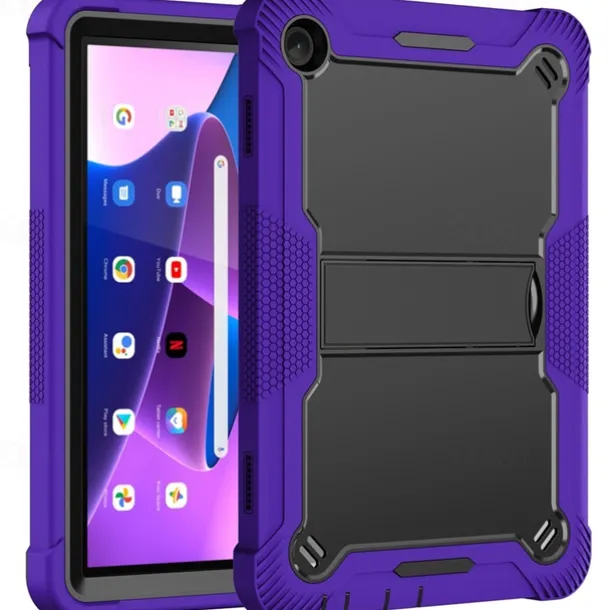 Tablet Case Cover For Lenovo M10 Plus 3rd Gen 10.6" TB-125/128 M10 FHD Plus 2nd Gen 10.3" TB-X606 M10 HD 2nd Gen 10.1" TB-X306 M10 3rd Gen TB-328 Armor Defender Rugged Protective with Adjustable