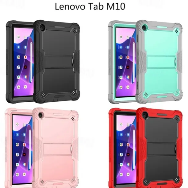 Tablet Case Cover For Lenovo M10 Plus 3rd Gen 10.6" TB-125/128 M10 FHD Plus 2nd Gen 10.3" TB-X606 M10 HD 2nd Gen 10.1" TB-X306 M10 3rd Gen TB-328 Armor Defender Rugged Protective with Adjustable