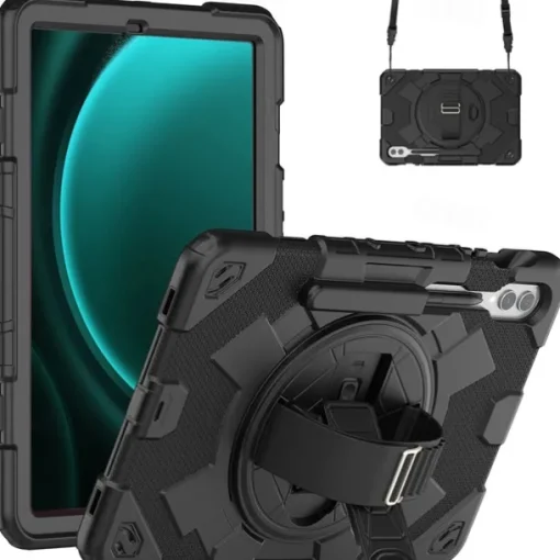 Tablet Case Cover For Samsung Galaxy Tab A9 8.7" S9 11 inch S9 Plus 12.4" A9 Plus 11" Portable Handle Pencil Holder Armor PC Silicone