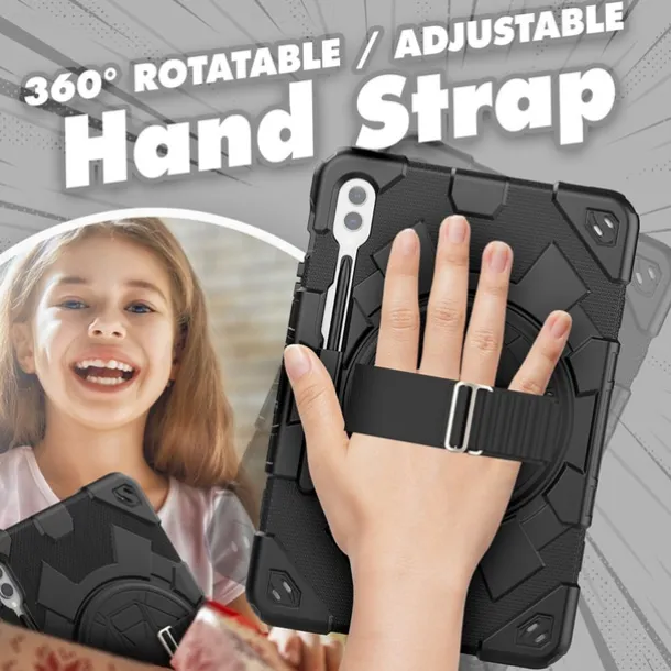 Tablet Case Cover For Samsung Galaxy Tab A9 8.7" S9 11 inch S9 Plus 12.4" A9 Plus 11" Portable Handle Pencil Holder Armor PC Silicone