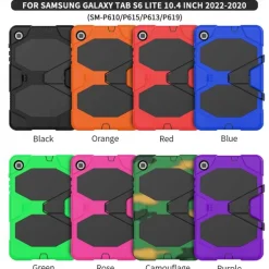 Tablet Case Cover For Samsung Galaxy Tab S6 Lite 10.4" A8 10.5'' A7 Lite 8.7'' A7 10.4'' A 8.0" A9 Plus 11" Armor Defender Rugged Protective with Adjustable Kickstand Shockproof Armor PC Silicone