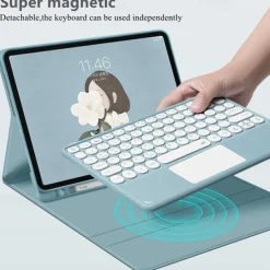 Tablet Computer Strap Keyboard For IPad 10th Protective Case With Keyboard, Keyboard Cover For IPad 11-inch 2018/2020/2021/2022,iPad Air4/Air5 10.9inch Case-Flip Bracket Cover-Keyboard Cover For IPad 10.2 Inch 7th/8th/9th.iPad 12.9inch.iPad 10.5inch