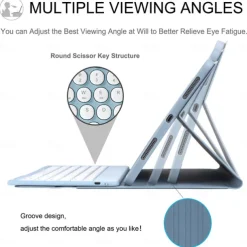 Tablet Computer Strap Keyboard For IPad 10th Protective Case With Keyboard, Keyboard Cover For IPad 11-inch 2018/2020/2021/2022,iPad Air4/Air5 10.9inch Case-Flip Bracket Cover-Keyboard Cover For IPad 10.2 Inch 7th/8th/9th.iPad 12.9inch.iPad 10.5inch