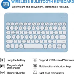 Tablet Computer Strap Keyboard For IPad 10th Protective Case With Keyboard, Keyboard Cover For IPad 11-inch 2018/2020/2021/2022,iPad Air4/Air5 10.9inch Case-Flip Bracket Cover-Keyboard Cover For IPad 10.2 Inch 7th/8th/9th.iPad 12.9inch.iPad 10.5inch