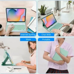 Tablet Computer Strap Keyboard For IPad 10th Protective Case With Keyboard, Keyboard Cover For IPad 11-inch 2018/2020/2021/2022,iPad Air4/Air5 10.9inch Case-Flip Bracket Cover-Keyboard Cover For IPad 10.2 Inch 7th/8th/9th.iPad 12.9inch.iPad 10.5inch