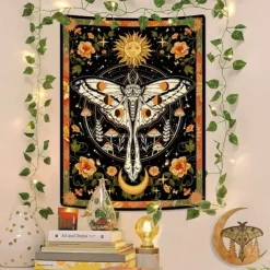 Tapestry Blanket Wall Hangings Sun Butterfly Vacation Ethnic Bedroom Living Room Dorm Decorations Wall Door Background