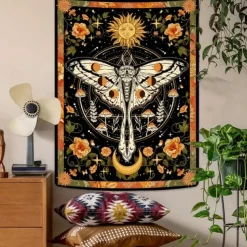 Tapestry Blanket Wall Hangings Sun Butterfly Vacation Ethnic Bedroom Living Room Dorm Decorations Wall Door Background