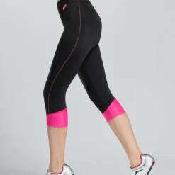 TASDAN Women's Cycling 3/4 Tights Bike Shorts 3/4 Tights Relaxed Fit Road Bike Cycling Sports 3D Pad Breathable Quick Dry Reflective Trim / Fluorescence Gray Rosy Pink Coolmax® Elastane Silicon