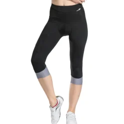 TASDAN Women's Cycling 3/4 Tights Bike Shorts 3/4 Tights Relaxed Fit Road Bike Cycling Sports 3D Pad Breathable Quick Dry Reflective Trim / Fluorescence Gray Rosy Pink Coolmax® Elastane Silicon