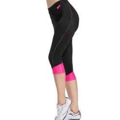TASDAN Women's Cycling 3/4 Tights Bike Shorts 3/4 Tights Relaxed Fit Road Bike Cycling Sports 3D Pad Breathable Quick Dry Reflective Trim / Fluorescence Gray Rosy Pink Coolmax® Elastane Silicon
